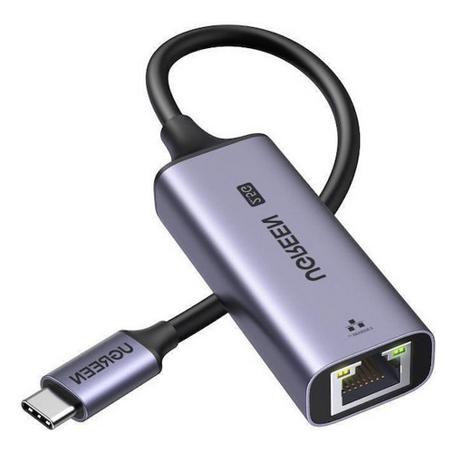 ADAPTOR RETEA Ugreen, „CM648” USB Type-C to 2.5G RJ-45 LAN Adapter, LED, metalic, gri „25052” (timbru verde 0.18 lei) – 6941876220526