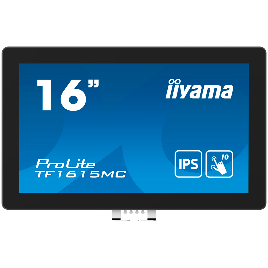 Monitor cu ecran tactil, Iiyama ProLite TF1615MC-B1, FHD, IPS /VGA HDMI DP/IP65, 16″, Negru „TF1615MC-B1” (timbru verde 7 lei)