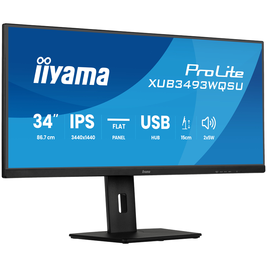 Monitor IPS LED Iiyama 34" XUB3493WQSU-B6, UWQHD (3440 x 1440), HDMI, DisplayPort, Boxe, 120 Hz, 1 ms (Negru) "XUB3493WQSU-B6" (timbru verde 7 lei) 2 Monitor IPS LED Iiyama 34" XUB3493WQSU-B6, UWQHD (3440 x 1440), HDMI, DisplayPort, Boxe, 120 Hz, 1 ms (Negru) "XUB3493WQSU-B6" (timbru verde 7 lei) - imagine 2