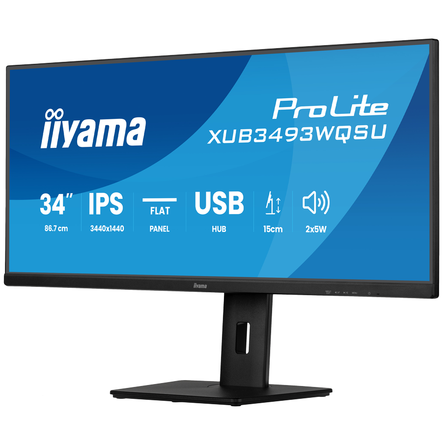 Monitor IPS LED Iiyama 34" XUB3493WQSU-B6, UWQHD (3440 x 1440), HDMI, DisplayPort, Boxe, 120 Hz, 1 ms (Negru) "XUB3493WQSU-B6" (timbru verde 7 lei) 3 Monitor IPS LED Iiyama 34" XUB3493WQSU-B6, UWQHD (3440 x 1440), HDMI, DisplayPort, Boxe, 120 Hz, 1 ms (Negru) "XUB3493WQSU-B6" (timbru verde 7 lei) - imagine 3