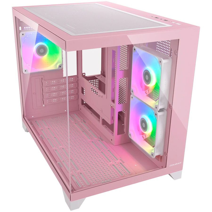 COUGAR FV150 Mini RGB PC Case, Mid tower, Pink - imagine 2