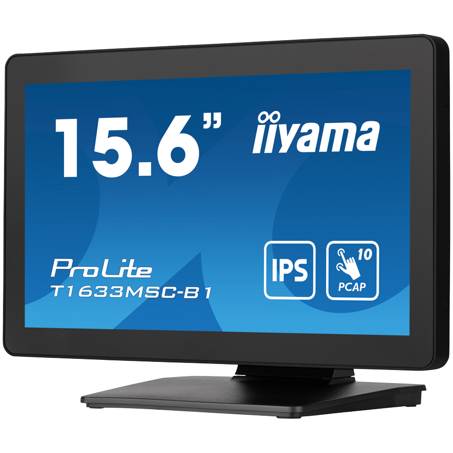 Monitor IPS LED Iiyama ProLite 15.6" T1633MSC-B1, Full HD (1920 x 1080), HDMI, DisplayPort, Boxe, Touchscreen (Negru) "T1633MSC-B1" (timbru verde 7 lei) 3 Monitor IPS LED Iiyama ProLite 15.6" T1633MSC-B1, Full HD (1920 x 1080), HDMI, DisplayPort, Boxe, Touchscreen (Negru) "T1633MSC-B1" (timbru verde 7 lei) - imagine 3