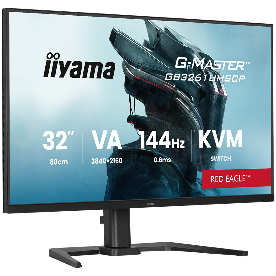 IIYAMA Gaming Monitor 32 VA Gaming G-Master Red Eagle FreeSync Premium 3840x2160 144Hz 400cd/m2 2xHDMI 2.1 DisplayPort USB-C 95W PD KVM 0.6ms MPRT speakers USB 2x3.2 2xC Black Tuner 15cm height adjustable stand 3 IIYAMA Gaming Monitor 32 VA Gaming G-Master Red Eagle FreeSync Premium 3840x2160 144Hz 400cd/m2 2xHDMI 2.1 DisplayPort USB-C 95W PD KVM 0.6ms MPRT speakers USB 2x3.2 2xC Black Tuner 15cm height adjustable stand - imagine 3