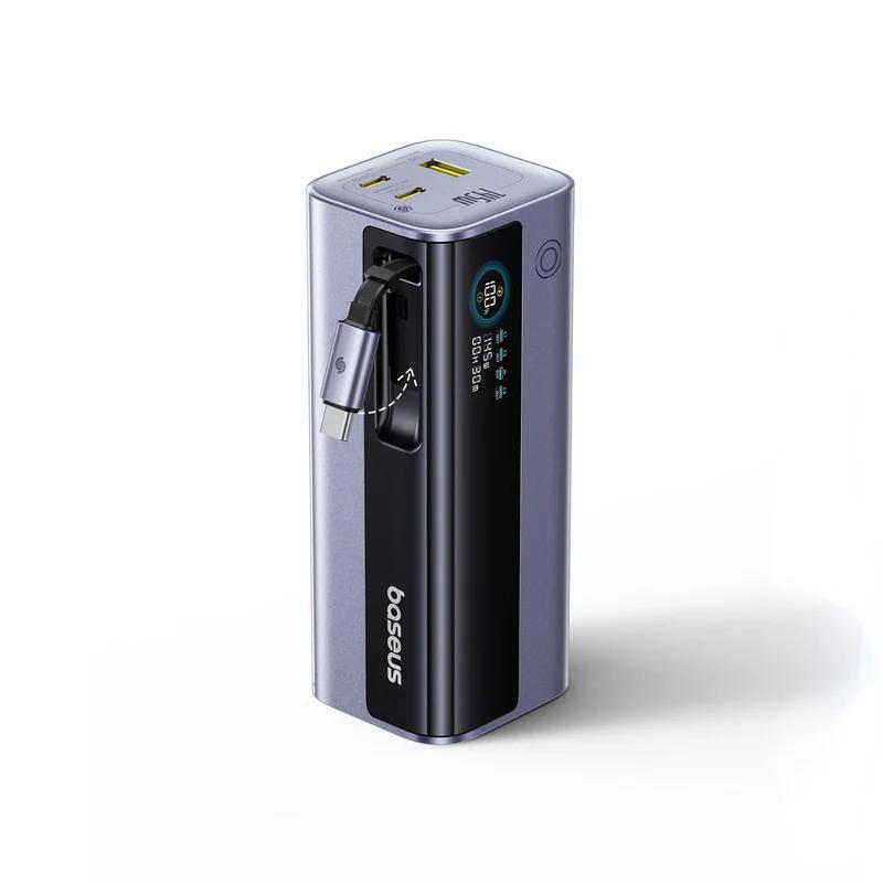 POWER BANK Baseus EnerGeek GR11, 20000mAh, 145W, 2 x USB Type-C, 1 x USB, cablu integrat USB Type-C, display, gri, "E0027B01" (timbru verde 0.98 lei) - 6932172691738 2 POWER BANK Baseus EnerGeek GR11, 20000mAh, 145W, 2 x USB Type-C, 1 x USB, cablu integrat USB Type-C, display, gri, "E0027B01" (timbru verde 0.98 lei) - 6932172691738 - imagine 2