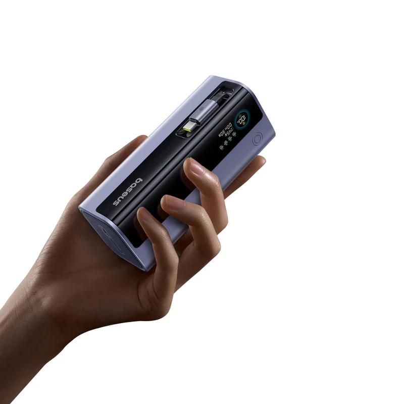 POWER BANK Baseus EnerGeek GR11, 20000mAh, 145W, 2 x USB Type-C, 1 x USB, cablu integrat USB Type-C, display, gri, "E0027B01" (timbru verde 0.98 lei) - 6932172691738 4 POWER BANK Baseus EnerGeek GR11, 20000mAh, 145W, 2 x USB Type-C, 1 x USB, cablu integrat USB Type-C, display, gri, "E0027B01" (timbru verde 0.98 lei) - 6932172691738 - imagine 4