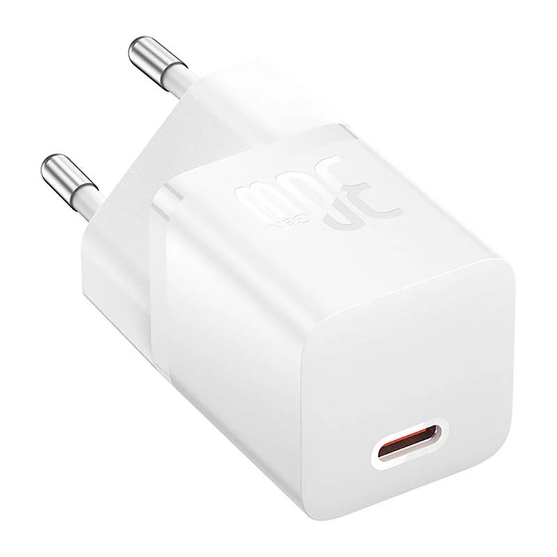 INCARCATOR retea Baseus, GaN5 Fast Charger 30W, 1 x USB Type-C 5V/3A, alb "CCGN070502" (timbru verde 0.18 lei) - 6932172624446 - imagine 3