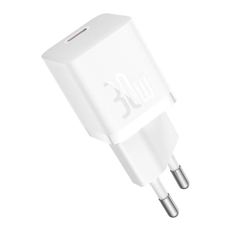 INCARCATOR retea Baseus, GaN5 Fast Charger 30W, 1 x USB Type-C 5V/3A, alb "CCGN070502" (timbru verde 0.18 lei) - 6932172624446 - imagine 4