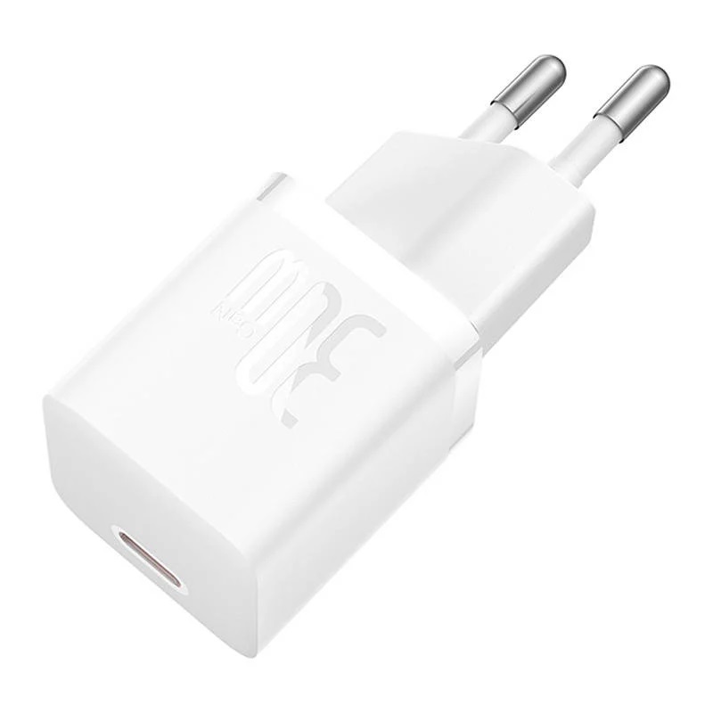 INCARCATOR retea Baseus, GaN5 Fast Charger 30W, 1 x USB Type-C 5V/3A, alb "CCGN070502" (timbru verde 0.18 lei) - 6932172624446 - imagine 5