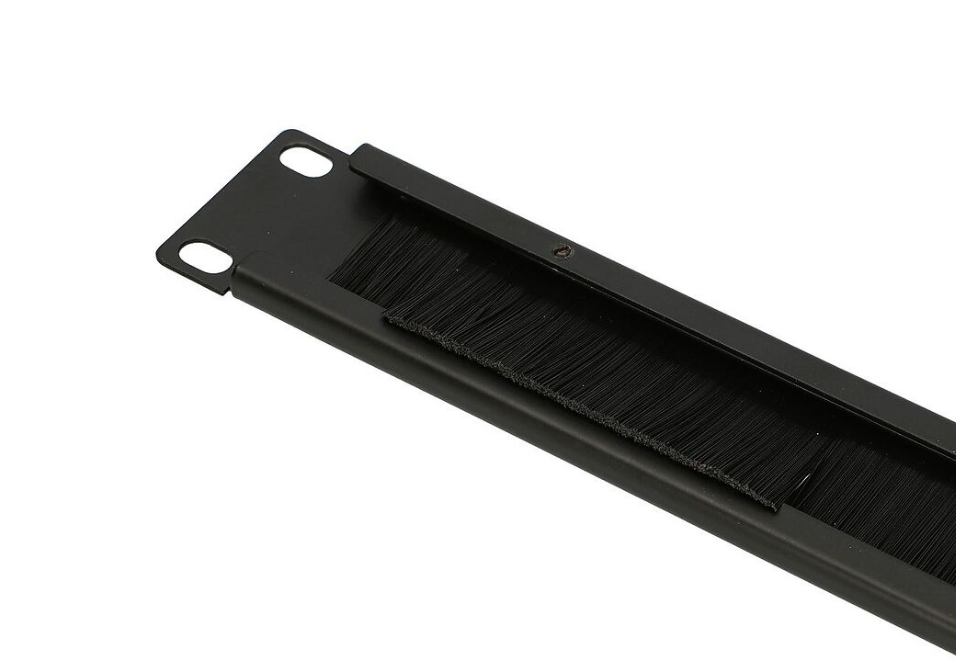 EXTRALINK EX.9670 Cable organizer 1U with brush black "EX.9670" 2 EXTRALINK EX.9670 Cable organizer 1U with brush black "EX.9670" - imagine 2