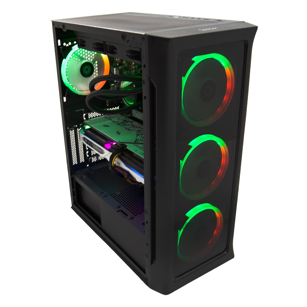 Sistem Desktop PC Gaming Spacer Unbreakable R5, AMD Ryzen 5 7400, 16GB DDR5, 1TB SSD, RX7600 8GB, No Os, Negru,” SPACER-Unbreakable-R5.7400-16D5S1T” (timbru verde 7lei)