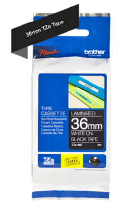 Banda laminata Original Brother Black on White, TZE365, pentru 530|550|3600|9200|9400|9500|9600|9700|9800|D800|E800|P900|P910|P950, 36mm, incl.TV 0 RON, "TZE365" 2 Banda laminata Original Brother Black on White, TZE365, pentru 530|550|3600|9200|9400|9500|9600|9700|9800|D800|E800|P900|P910|P950, 36mm, incl.TV 0 RON, "TZE365" - imagine 2