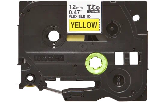 Banda laminata Original Brother Black on Yellow, TZEFX631, pentru E105|E110|H100|H101|H105|H110|H111|P300|128|200|1000|1010|1090|1100|1120|1130|1160|1170|1180|1190|1200|1230|1280|1290|6100|7100|ST1150, 12mm, incl.TV 0 RON, „TZEFX631”