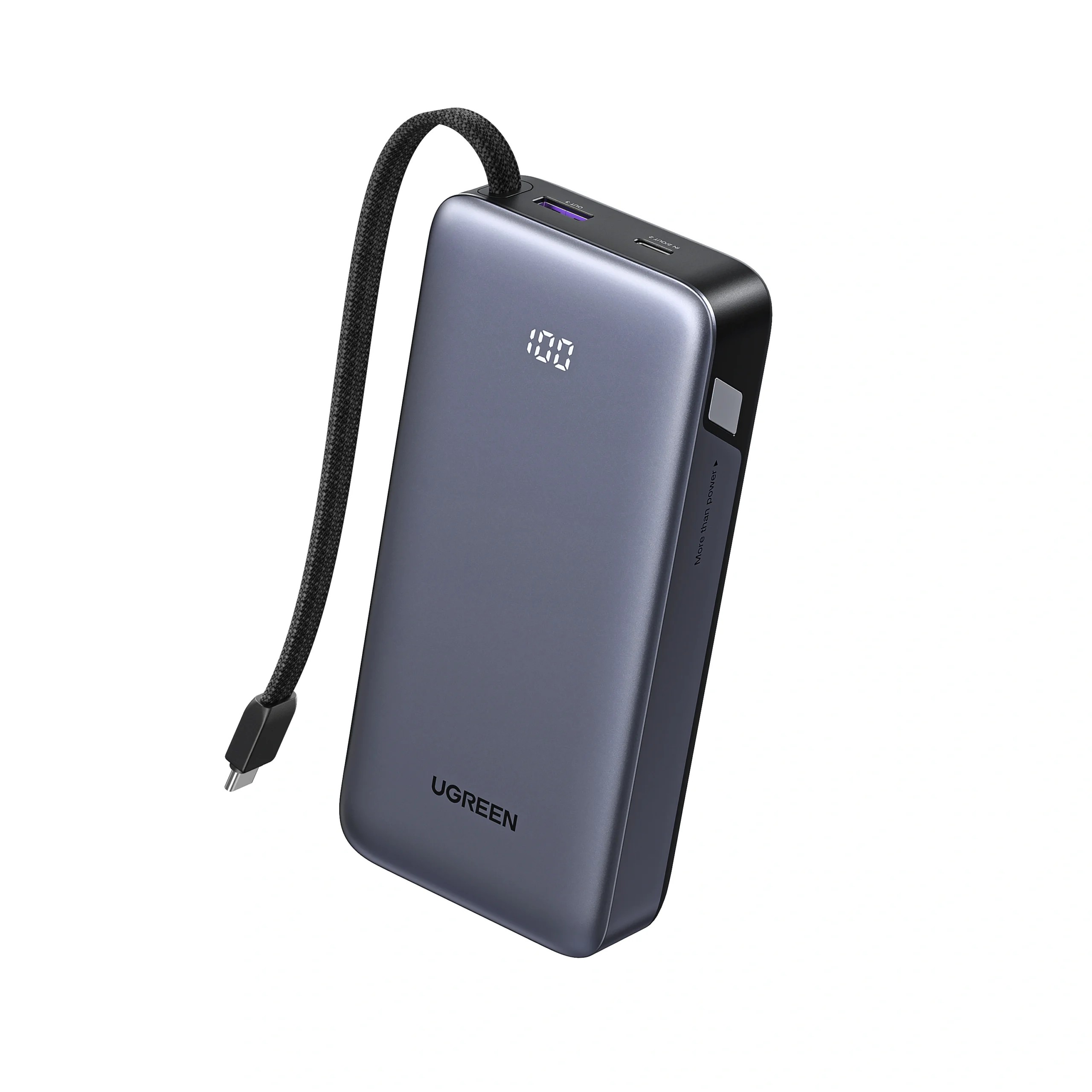 POWER BANK Ugreen "PB536", 20000mAh, 45W PD3.0 , 1 x USB, 1 x USB Type-C, 1 x USB Type-C cablu integrat, display, gri, "55988B" (timbru verde 0.98 lei) 1 POWER BANK Ugreen "PB536", 20000mAh, 45W PD3.0 , 1 x USB, 1 x USB Type-C, 1 x USB Type-C cablu integrat, display, gri, "55988B" (timbru verde 0.98 lei)