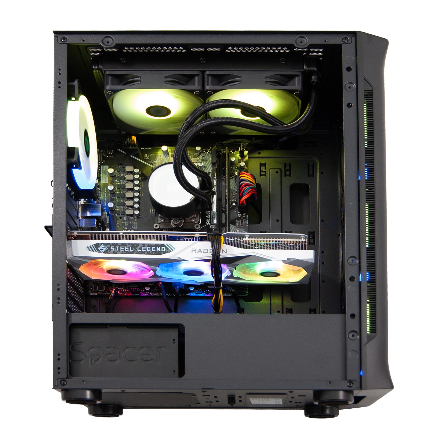 Sistem Desktop PC Gaming Spacer Unbreakable R5, AMD Ryzen 5 7400, 16GB DDR5, 1TB SSD, RX7600 8GB, No Os, Negru," SPACER-Unbreakable-R5.7400-16D5S1T" (timbru verde 7lei) 2 Sistem Desktop PC Gaming Spacer Unbreakable R5, AMD Ryzen 5 7400, 16GB DDR5, 1TB SSD, RX7600 8GB, No Os, Negru," SPACER-Unbreakable-R5.7400-16D5S1T" (timbru verde 7lei) - imagine 2