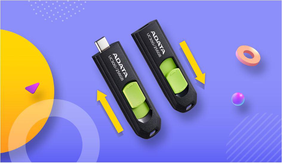 USB 256GB ADATA ACHO-UC300-256G-RBK 2 USB 256GB ADATA ACHO-UC300-256G-RBK - imagine 2