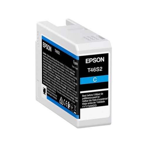 Cartus Cerneala Original Epson Cyan, T46S2, pentru UltraChrome Pro 10, 25ml,  (timbru verde 1.2 lei),  „C13T46S200”