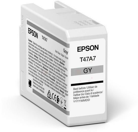 Cartus Cerneala Original Epson Grey, T47A7, pentru UltraChrome Pro 10, 50ml,  (timbru verde 1.2 lei),  „C13T47A700”
