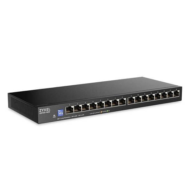 Switch Zyxel GS1100-16ES 16 porturi Gigabit unmanaged slim - imagine 4