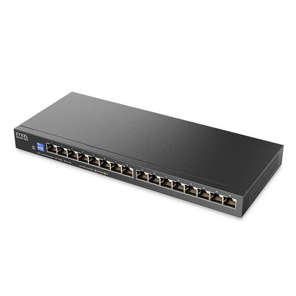 Switch Zyxel GS1100-16ES 16 porturi Gigabit unmanaged slim - imagine 2