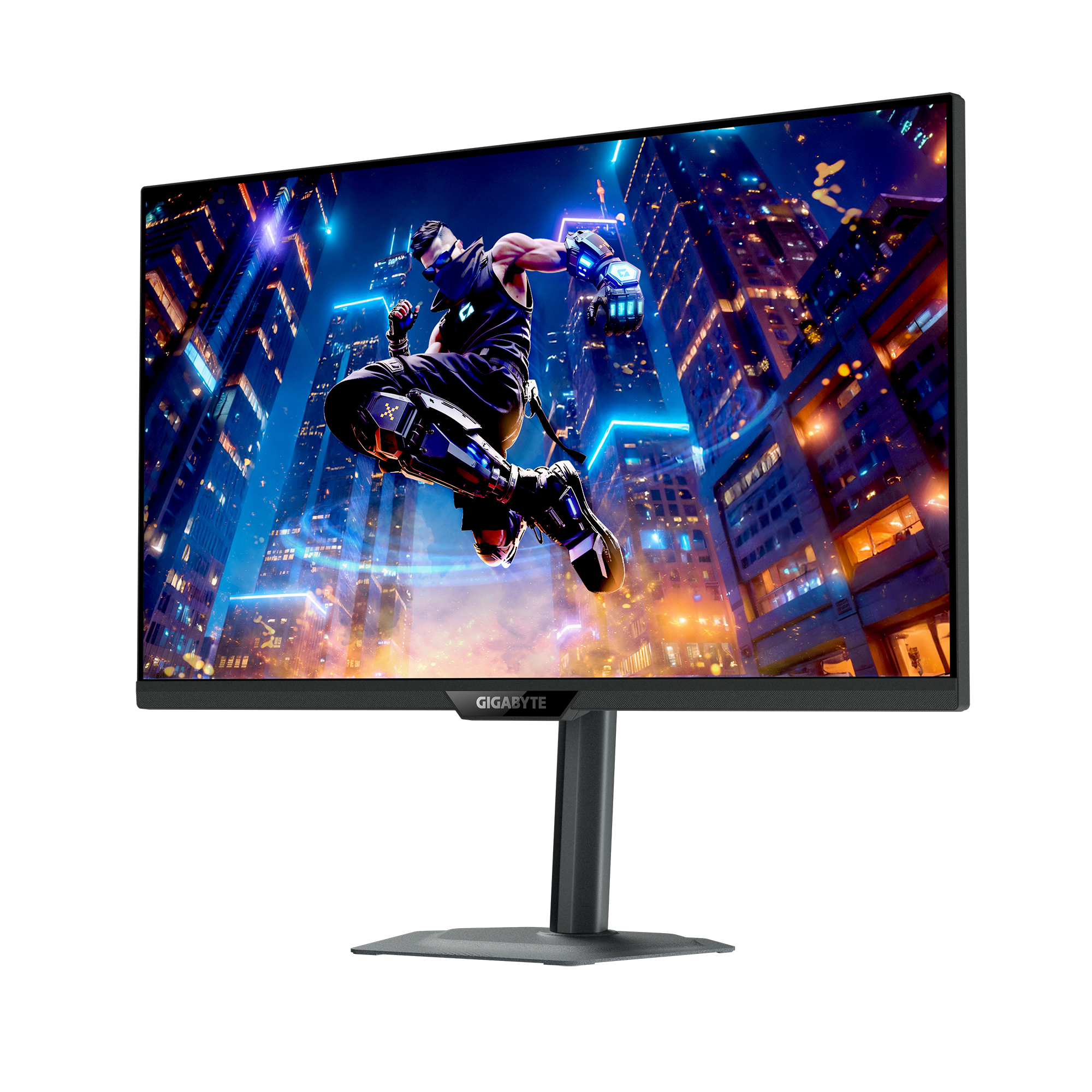 Monitor GIGABYTE M27UP, 27", IPS, UHD, 3840 x 2160, HDMI, Display Port, Dual mode 160 Hz / 320 Hz, Boxe, Pivot, 1ms, Negru "M27UP" 3 Monitor GIGABYTE M27UP, 27", IPS, UHD, 3840 x 2160, HDMI, Display Port, Dual mode 160 Hz / 320 Hz, Boxe, Pivot, 1ms, Negru "M27UP" - imagine 3