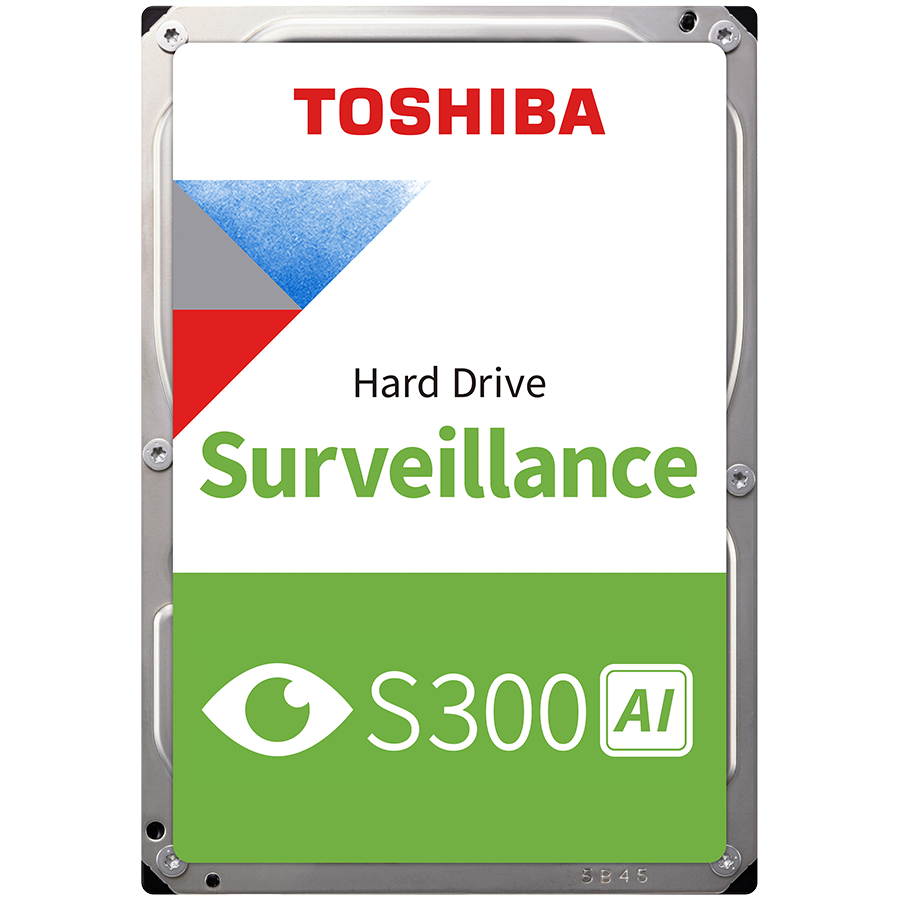 HDD Video Surveillance TOSHIBA S300 AI 8TB CMR, 3.5, 512MB, 7200RPM, SATA, 64 cameras, 24/7, TBW: 550 „MG10ADA800E-V”