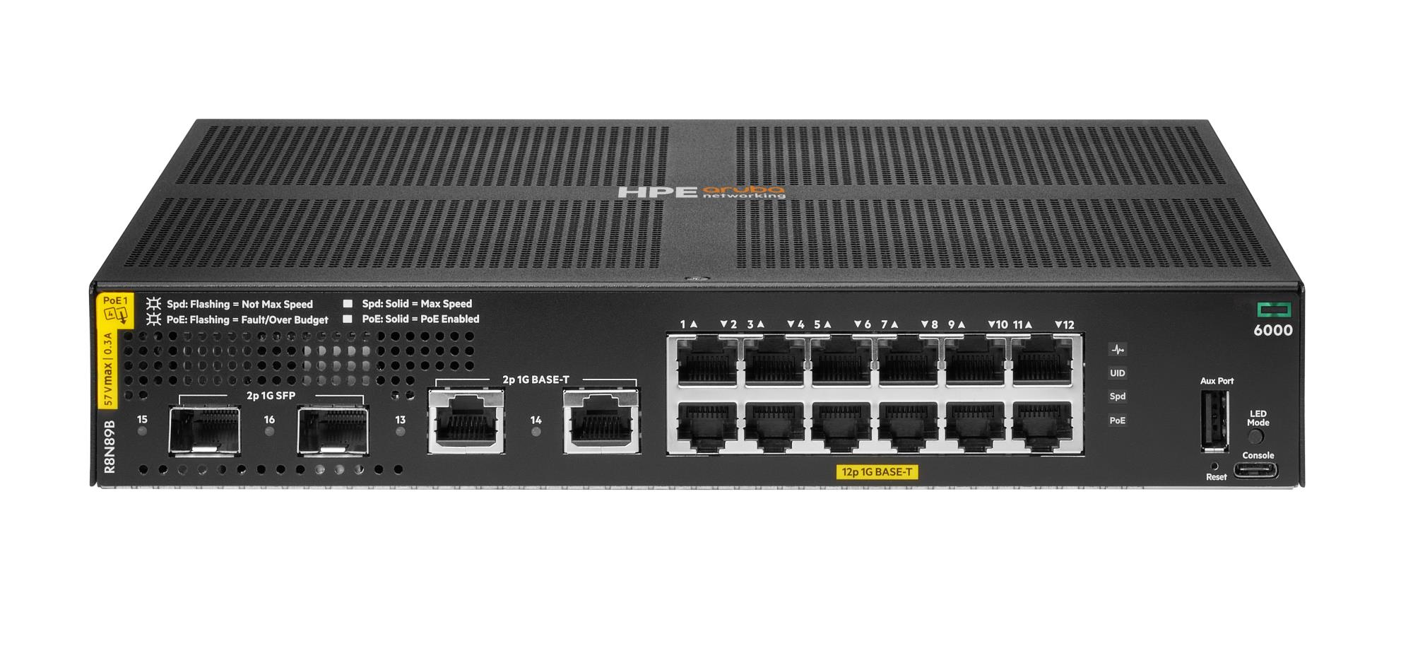 NET SWITCH 12PORT 2SFP/POE CX6000 R8N89B ARUBA BY HPE "R8N89B" (timbru verde 2 lei) 1 NET SWITCH 12PORT 2SFP/POE CX6000 R8N89B ARUBA BY HPE "R8N89B" (timbru verde 2 lei)
