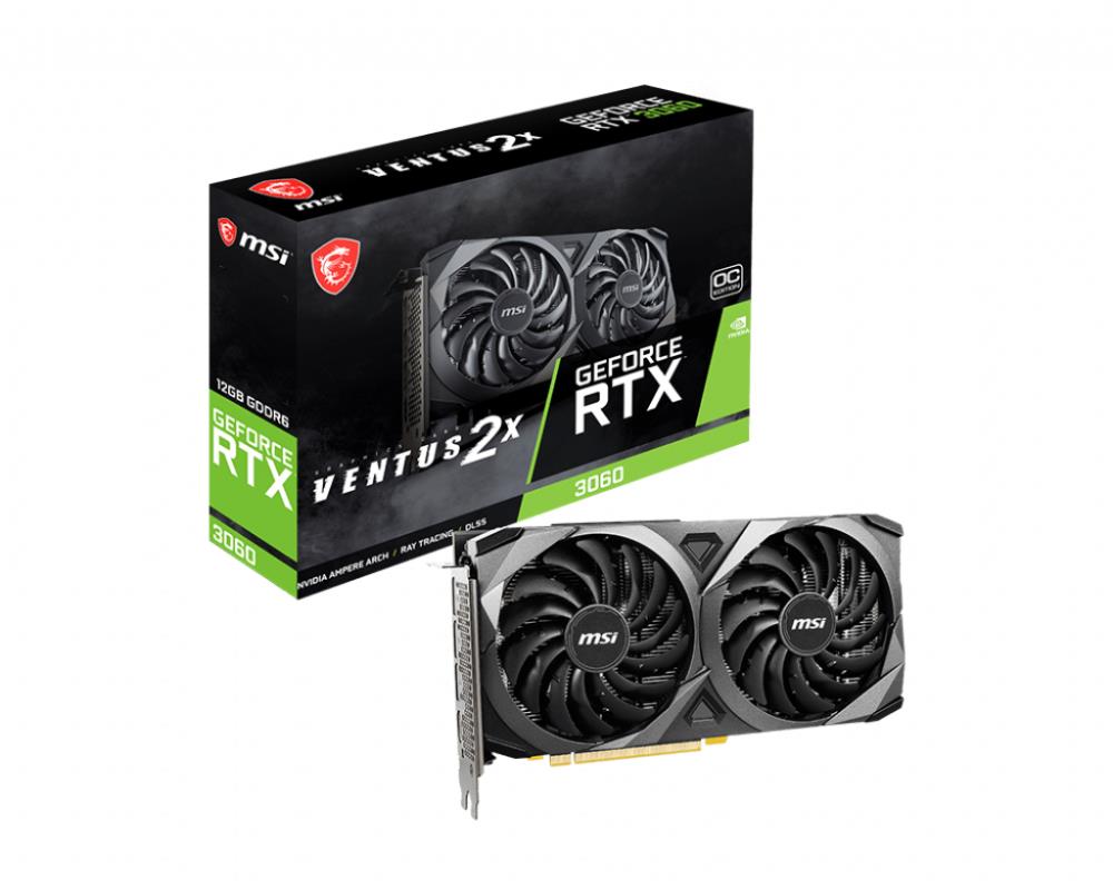 MSI  GeForce RTX 3060 VENTUS 2X 12G OC 12GB GDDR6 PCIe 4.0 2xHDMI 2.1 3xDP 1.4 „RTX 3060 VENTUS 2X 12G OC” .