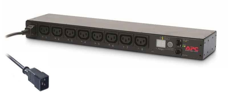 PDU APC, 1U pt. rack 19 inch, 8 prize IEC, intrare IEC, max 16 A, cablu 2.5 m, negru, "AP7921B" (timbru verde 4 lei)