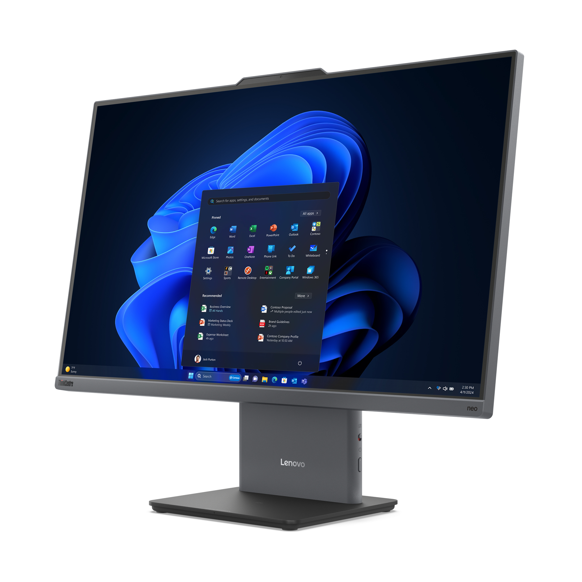 Desktop Lenovo ThinkCentre neo 50a 27 Gen 5 Core 7 touch 27" - imagine 2