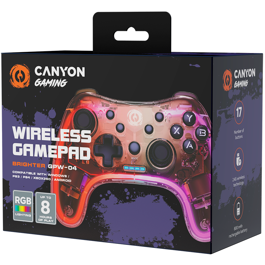 Gamepad Canyon Brighter GPW-04 wireless Crystal - imagine 5