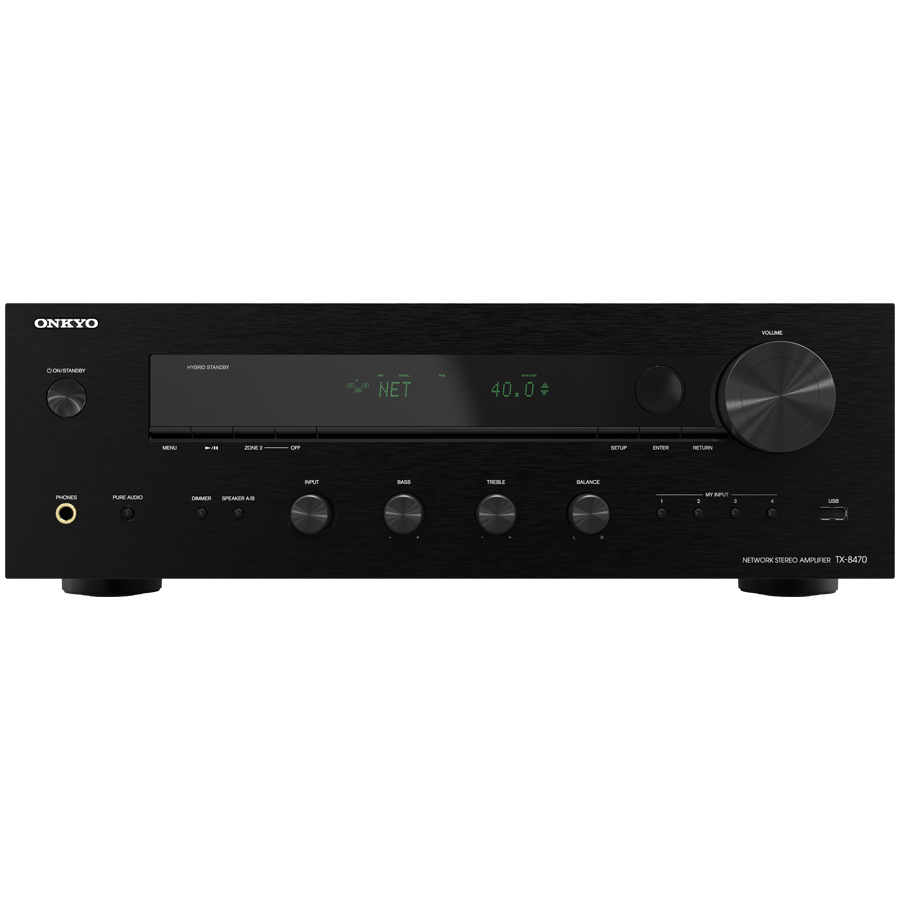Onkyo TX-8470 Hi-Fi Network Stereo Receiver, Black