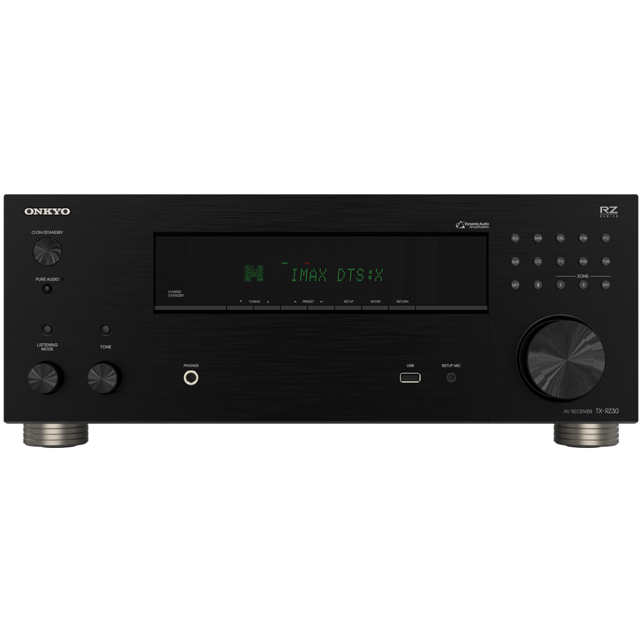 Onkyo TX-RZ30 9.2 -Channel AV Receiver, 170 W/Ch / 6ohms, Dirac Live, THX® Certified, DTS:X, 8K/4K Ultra HD, Works with Sonos, Black