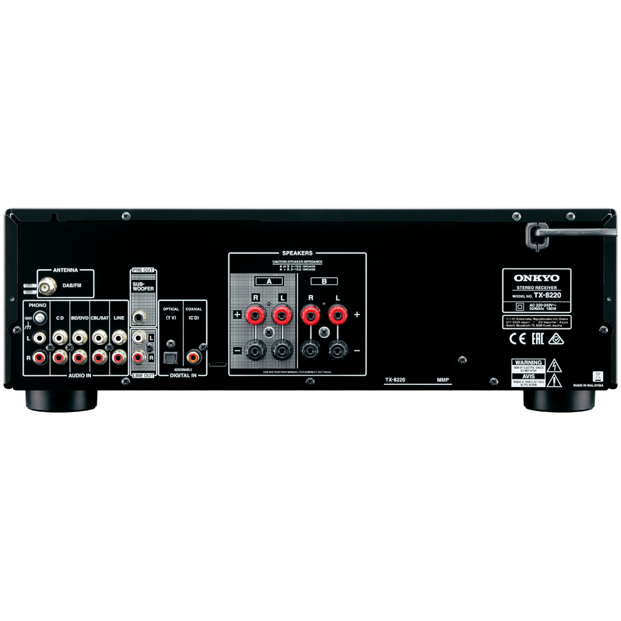 Onkyo TX-8220 Stereo Receiver, Black - imagine 2