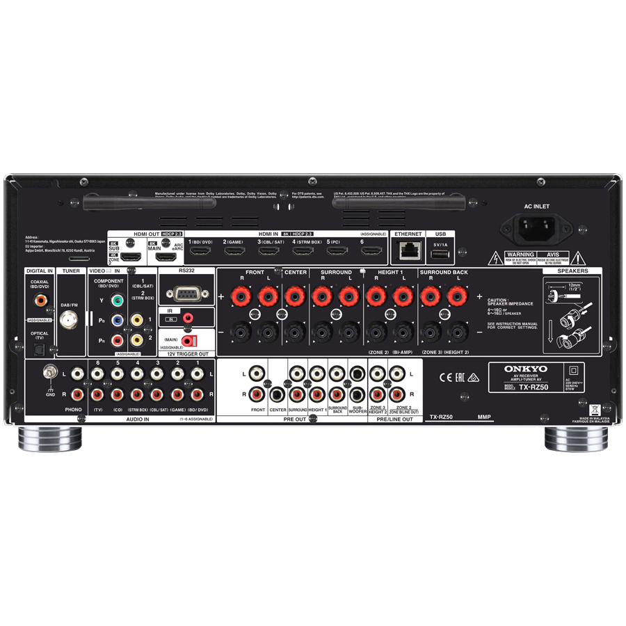 Receiver Onkyo TX-RZ50 9.2 THX Dirac Live negru - imagine 3