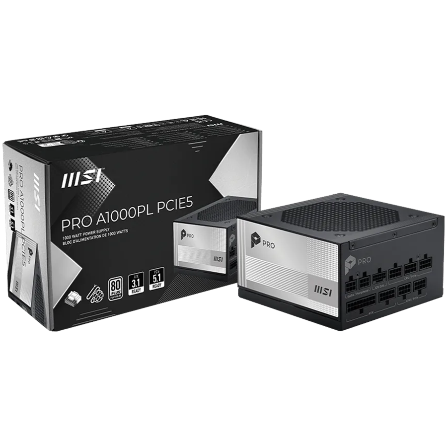 sursă PC MSI PRO A1000PL PCIE5 1000W