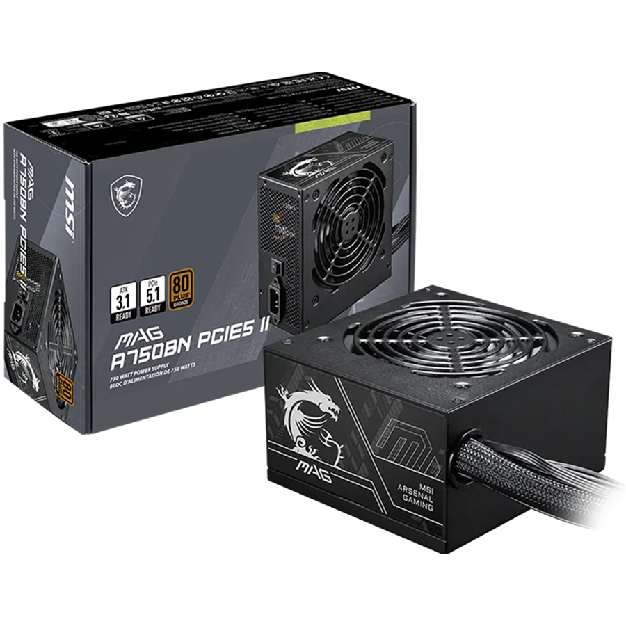 sursă PC MSI MAG A750BN PCIE5 II 750W