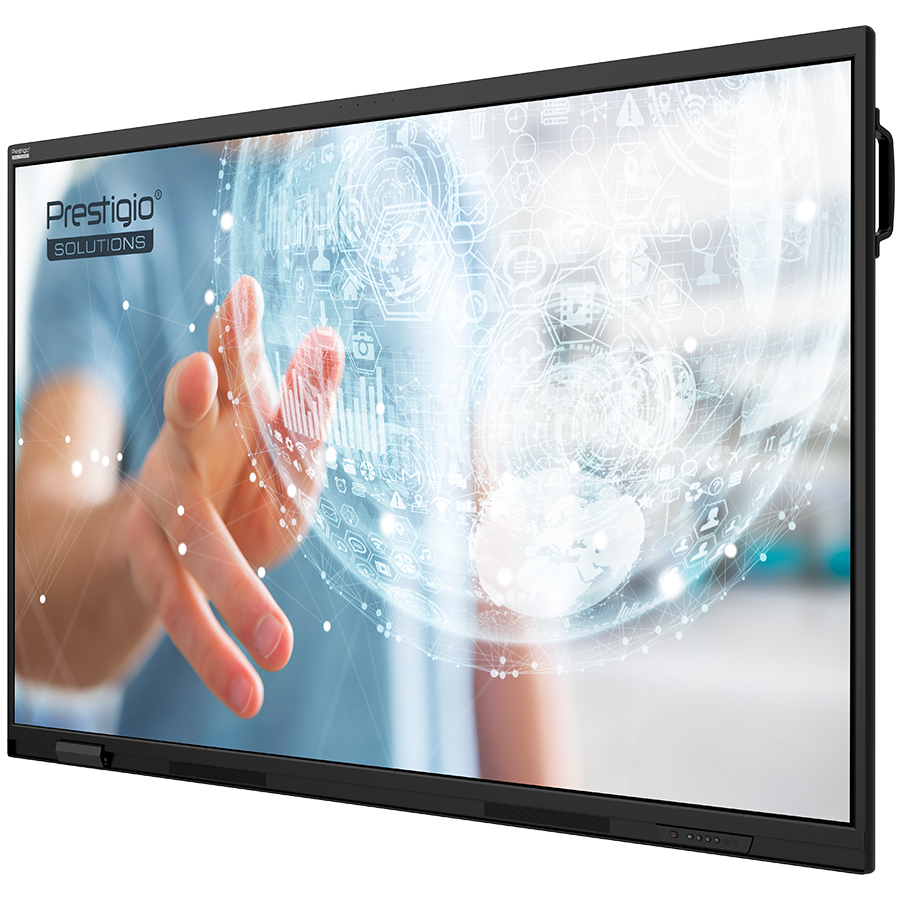 PRESTIGIO SOLUTIONS Multiboard 75-inch Light Series Gen 7, Android 14, Google EDLA, AI button, 8/128GB, 50TP, black - imagine 2