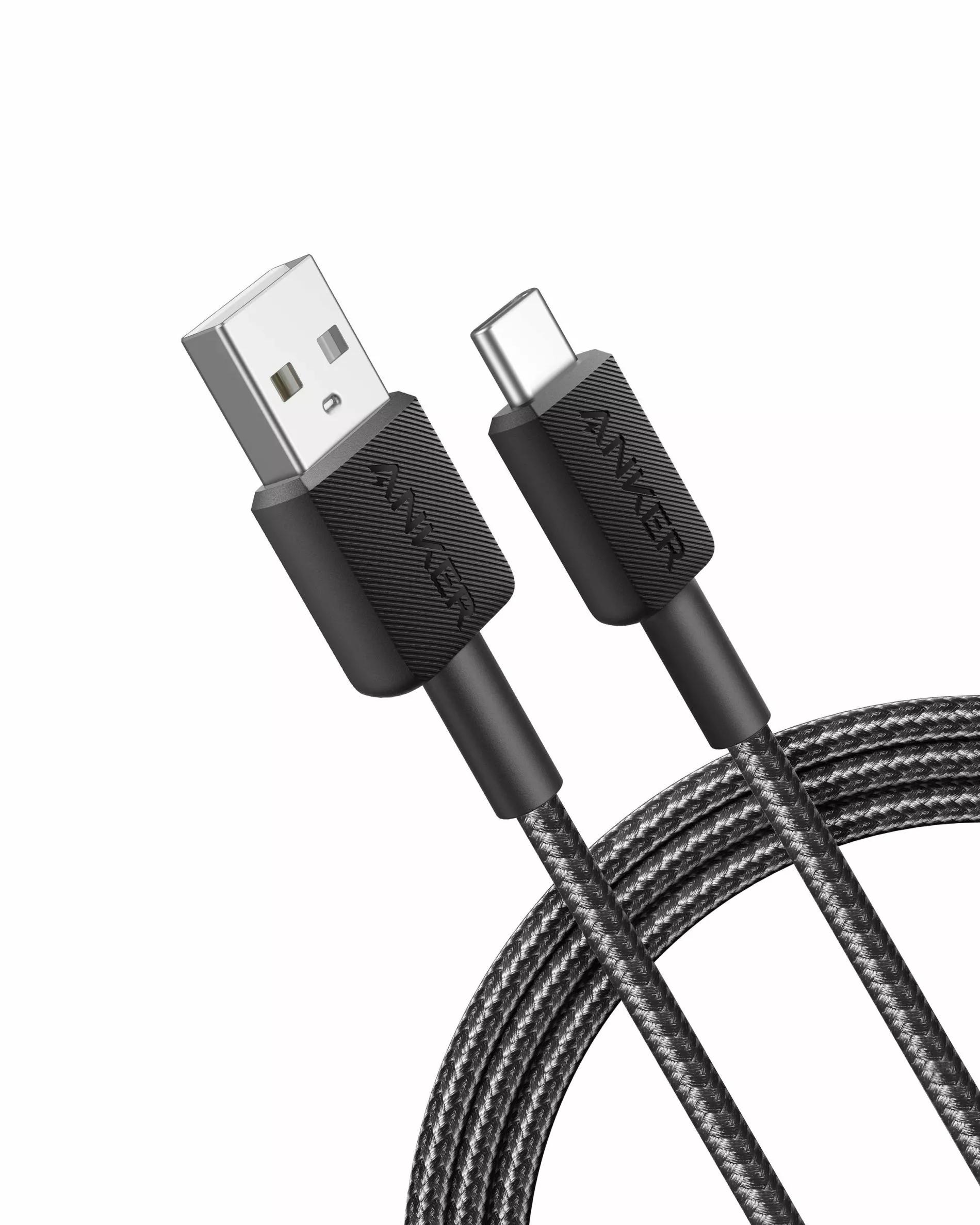 Cablu Anker 322 negru USB A USB C 1 8m braided - imagine 2