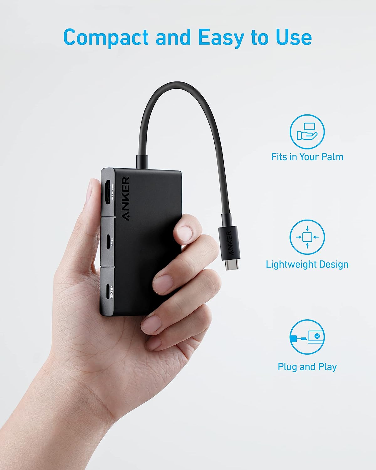 Docking station Anker A8356G11 USB-C 5-in-1 Hub - imagine 3