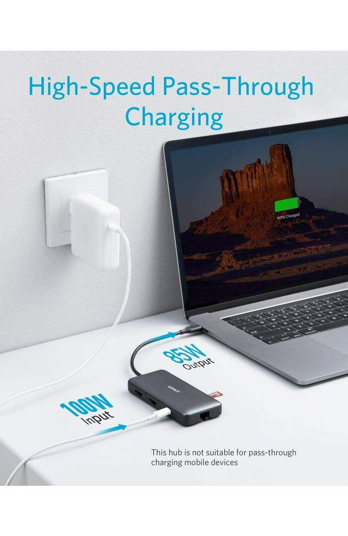 Dock Anker 553 USB-C 8-in-1 gri - imagine 4