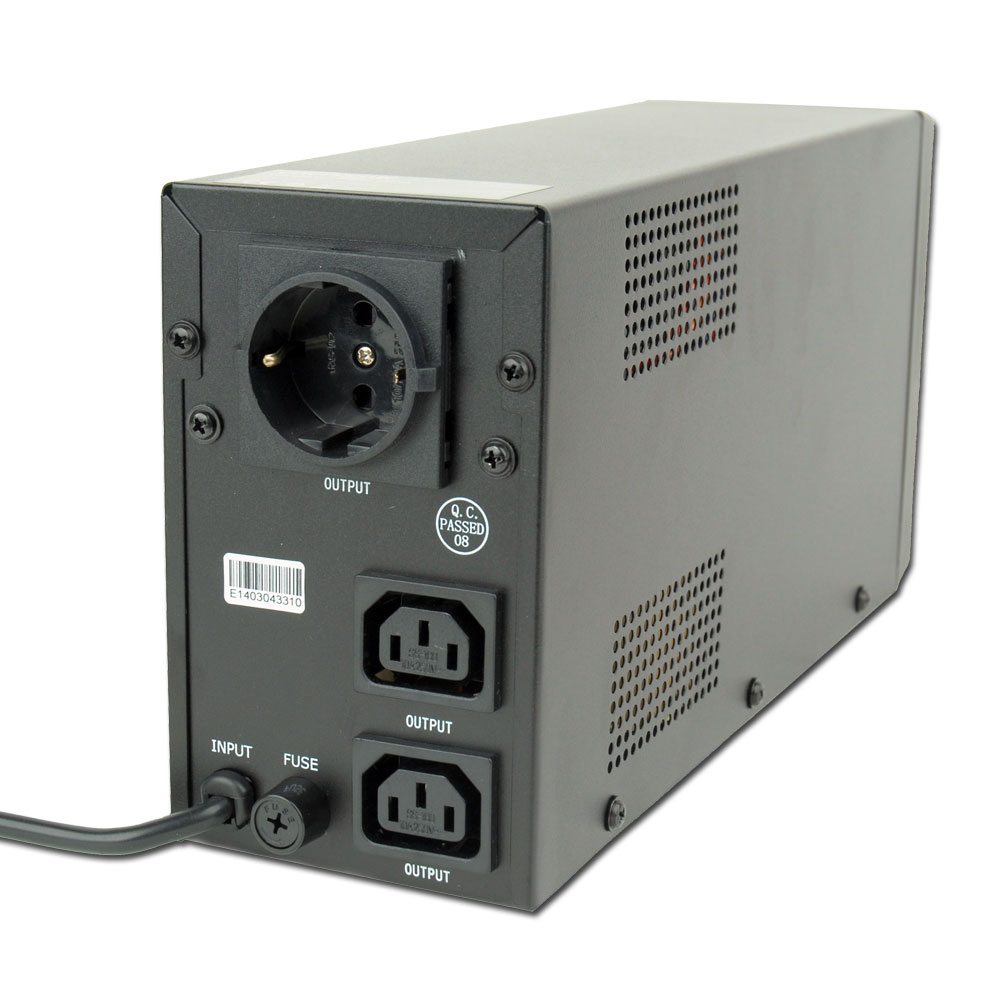 UPS GEMBIRD, Line Int. cu management, mini tower, 3000VA/1800W, AVR, IEC x 3/ Schuko x 3, 4 x baterie 12V/7Ah, display LCD, back-up 1 - 10 min., "EG-UPS-036", (timbru verde 11 lei) - imagine 2