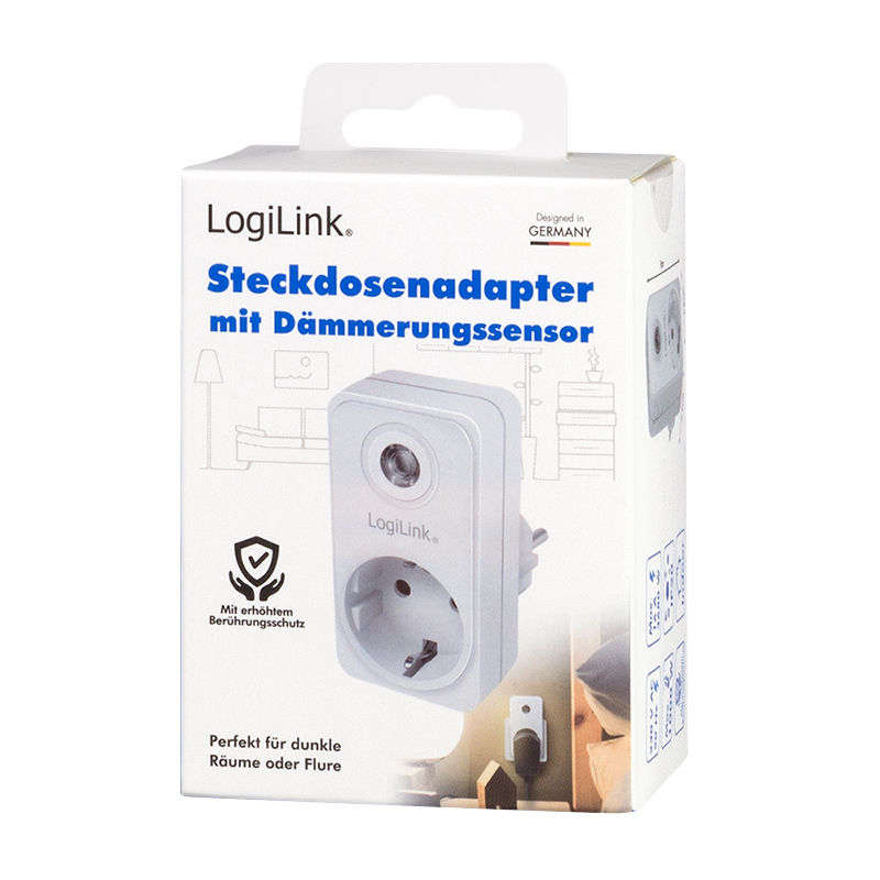 Adaptor Priză LogiLink PA0263 cu Senzor Zi Noapte Schuko - imagine 3
