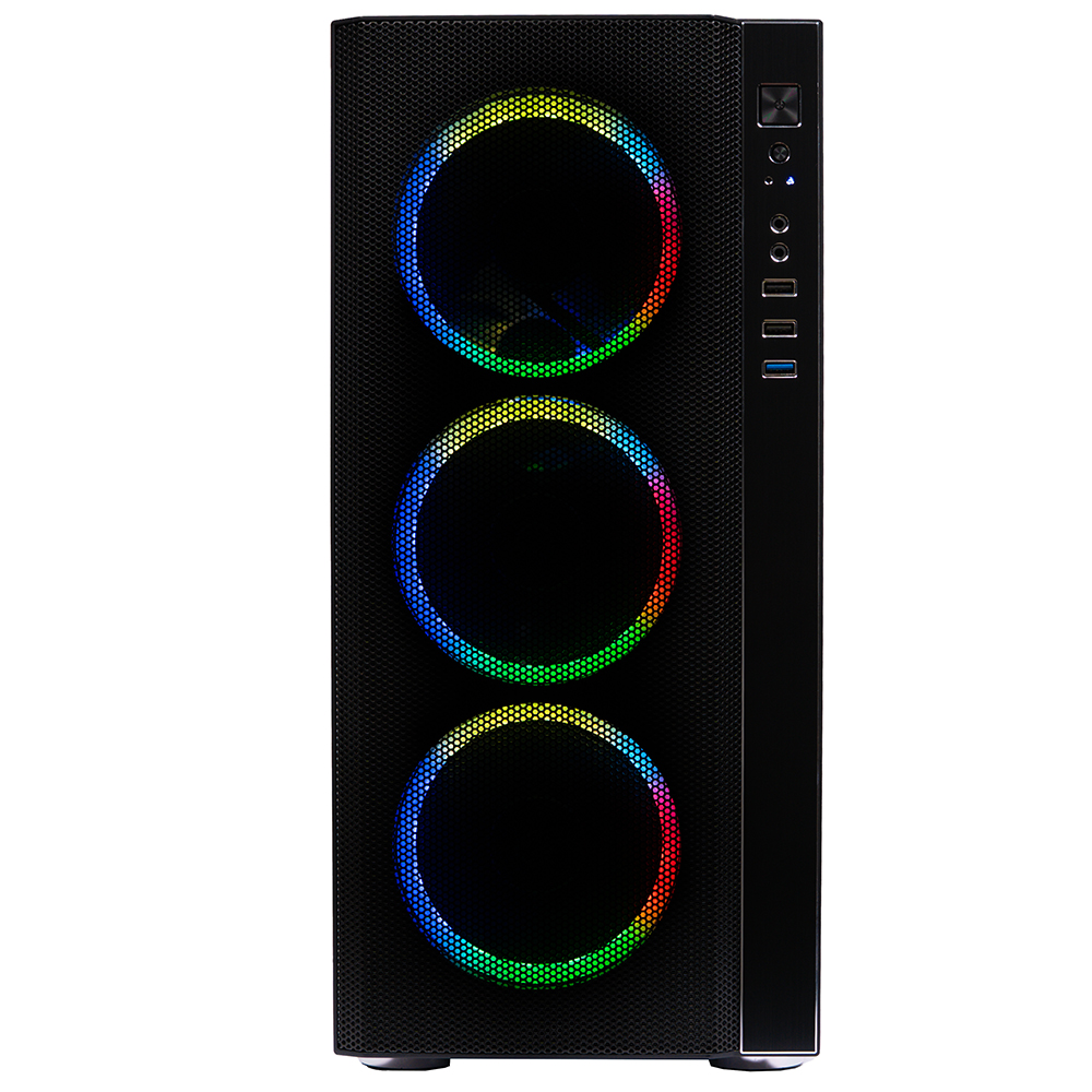 Sistem Destop PC Spacer Assault, AMD Ryzen 5 5500, 16 GB DDR4, 512 GB SSD, INTEL ARC B580 CHALLENGER 12GB OC, No Os, Negru, "SPACER-Assault-22" - imagine 2
