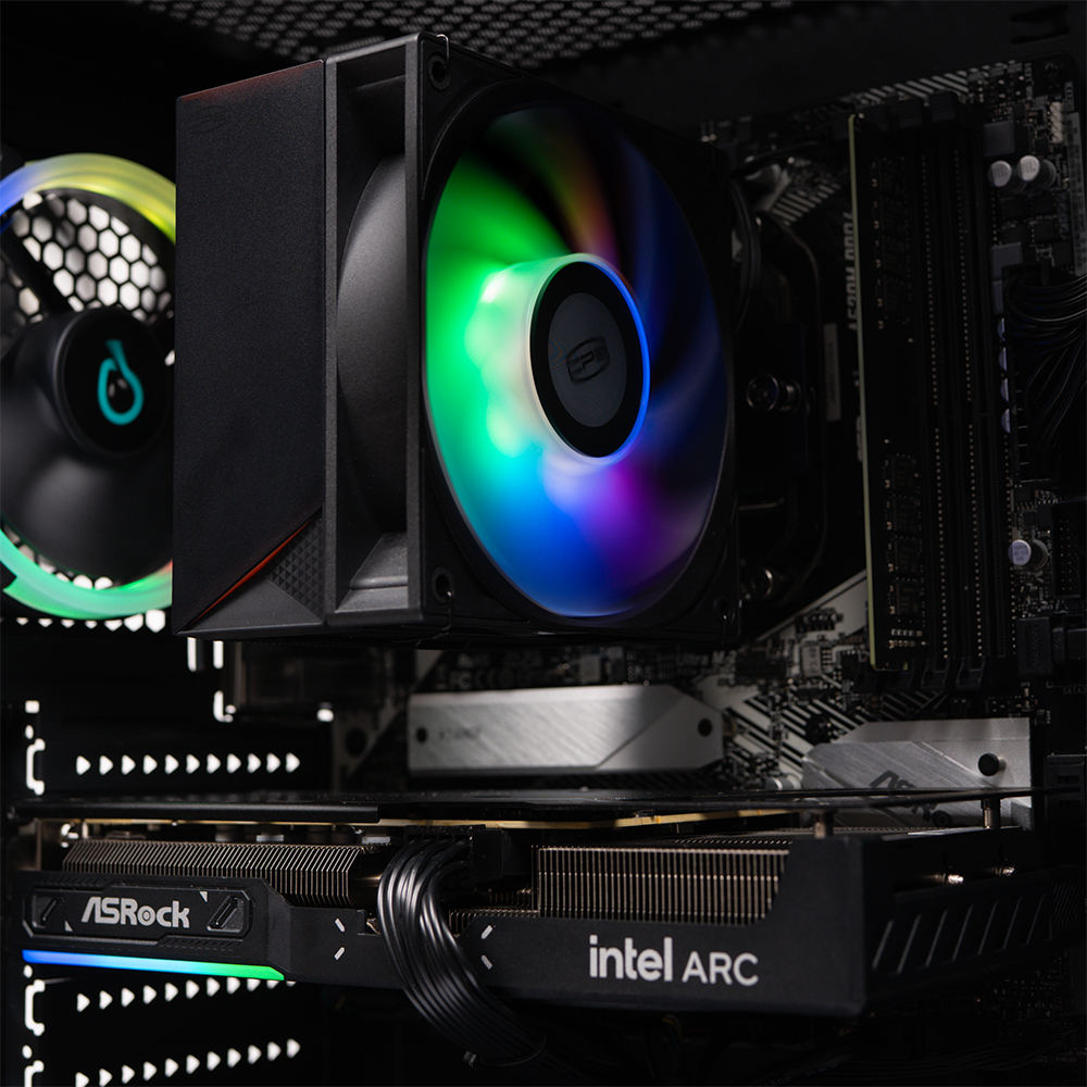 Sistem Destop PC Spacer Assault, AMD Ryzen 5 5500, 16 GB DDR4, 512 GB SSD, INTEL ARC B580 CHALLENGER 12GB OC, No Os, Negru, "SPACER-Assault-22" - imagine 3