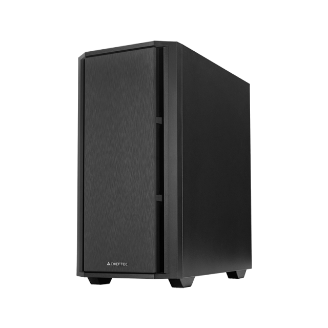 Chieftec "Pro Mini", mini tower, office, fara sursa, suporta 8xfan, USB 3.2 gen1 x 1, USB 2.0 x 1, USB Type-C, audio+mic, 4 sloturi expansiune, negru, "AZ-01B-OP" (timbru verde 0.08lei)