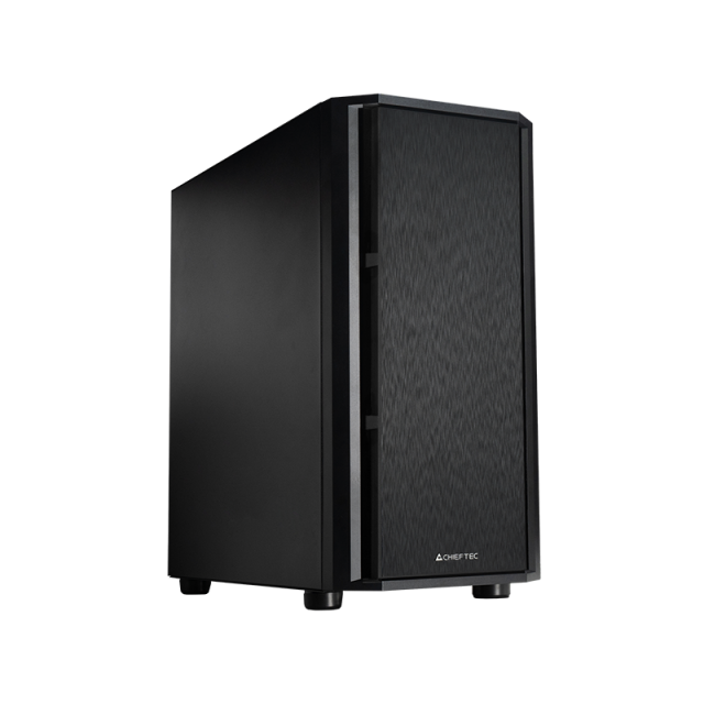 Chieftec "Pro Mini", mini tower, office, fara sursa, suporta 8xfan, USB 3.2 gen1 x 1, USB 2.0 x 1, USB Type-C, audio+mic, 4 sloturi expansiune, negru, "AZ-01B-OP" (timbru verde 0.08lei) - imagine 2
