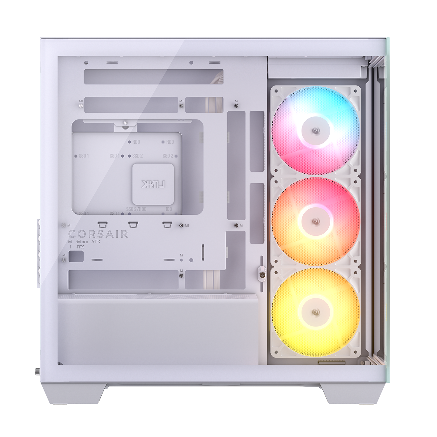 Carcasă Corsair 2800X RS-R ARGB Micro-ATX alb CC-9011348-WW - imagine 2
