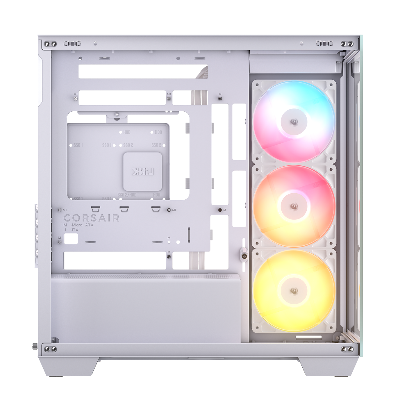 Carcasă Corsair 2800X RS-R ARGB Micro-ATX alb CC-9011348-WW - imagine 5