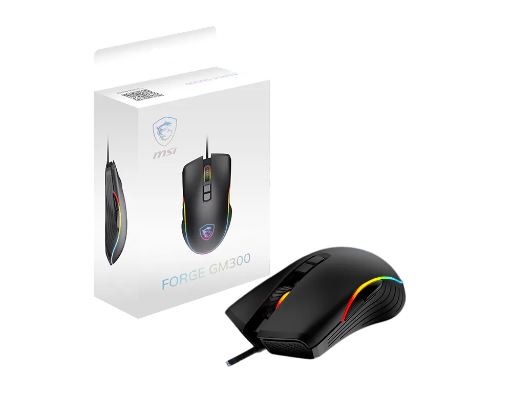 Mouse gaming MSI FORGE GM300 7200 DPI RGB USB negru - imagine 5