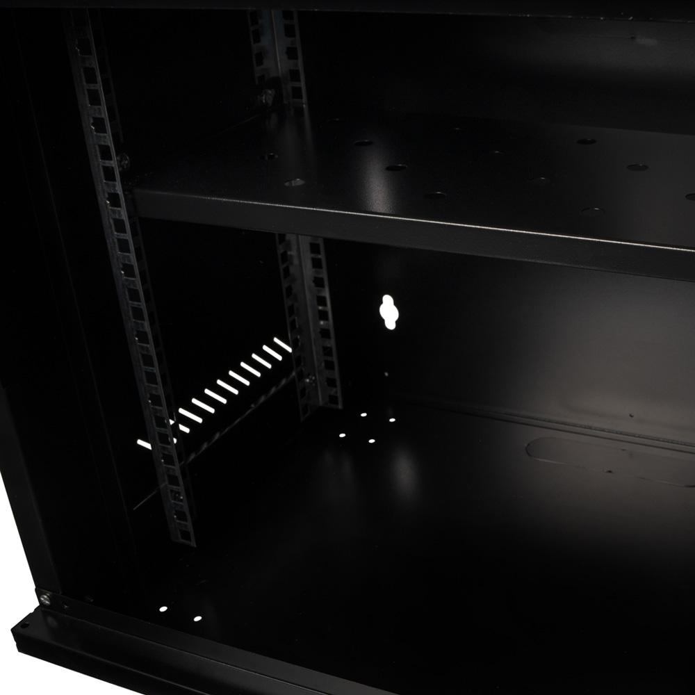 Cabinet rack Spacer 9U 500x400 negru perete SPCW-9U-400-BK-02 - imagine 4